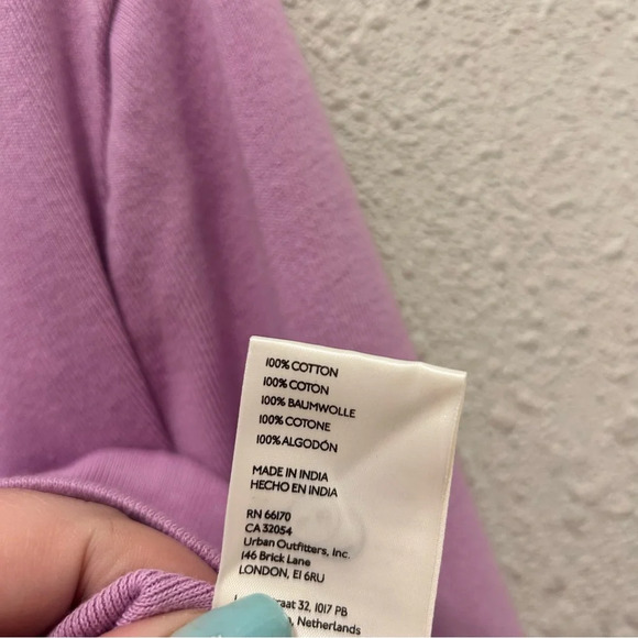 Free People Key to my Heart Lilac Cropped Long Sleeve Top Large - Picture 6 of 8